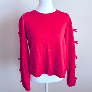 Betsey Johnson pink bows sweater. Size M.